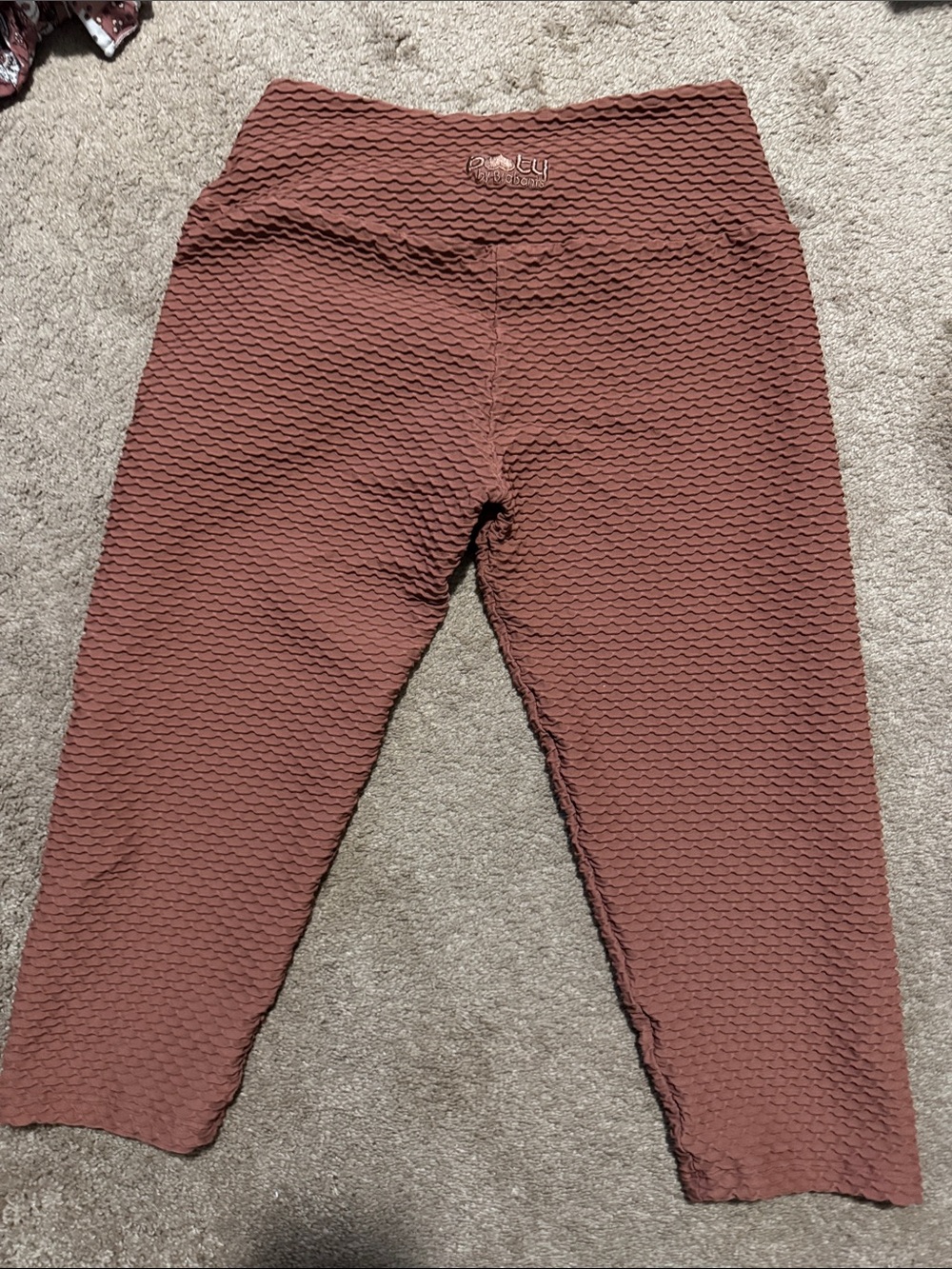 Booty by Brabants Croco Skin Leggings in Rust
